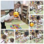 Los alumnos y alumnas de primero de primaria del Colegio Rafaela María de Valladolid en un nuevo peque-reto.