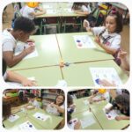 No importa la edad y el curso porque... ¡qué divertido es siempre arremangarse y ponerse manos a la obra! En este caso lo/as alumno/as de 2° EP se han puesto literalmente "dedos a la pintura" para trabajar los conceptos de colores primarios y secundarios en el área de Arts and Crafts.